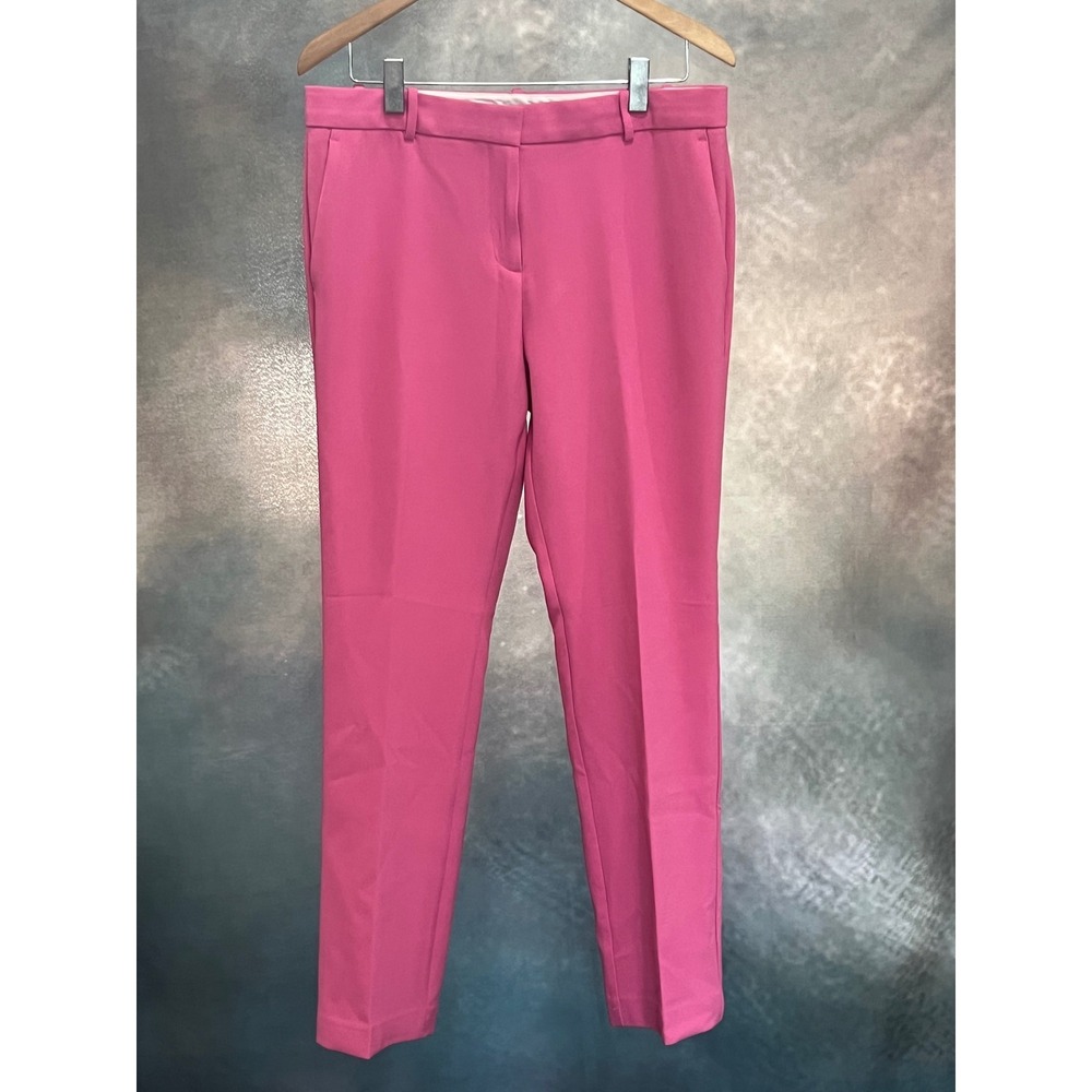 Ann Taylor Sophia Pink Straight Leg Mid Rise Trousers Pants Womens 10 NWT